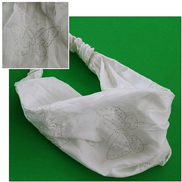 HEADBAND BANDANA WRAP HAIR BAND GLITTER BUTTERFLY - Picture 1 of 4